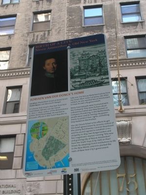 Adriaen van der Donck�s Home Marker image. Click for full size.