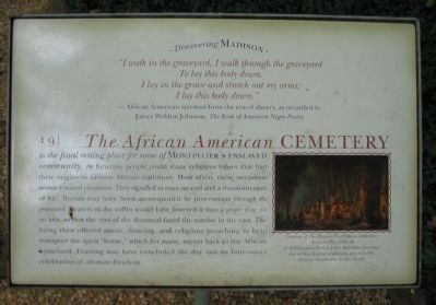 The African American Cemetery Marker image. Click for full size.