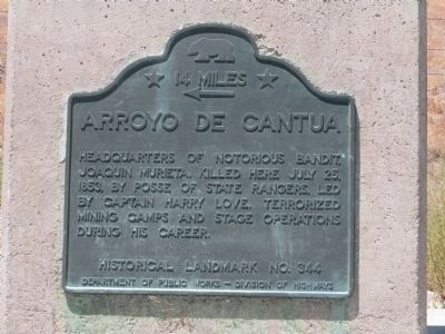 Arroyo de Cantua Marker image. Click for more information.