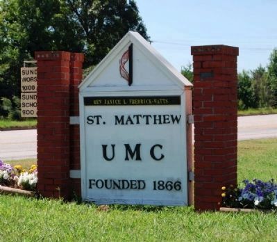 St. Matthew United Methodist Church Sign image. Click for full size.