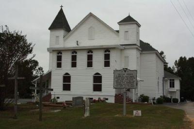 Taw Caw Church and Marker. Click for full size. Taw Caw Church and Marker image. Click for full size.