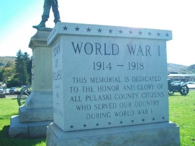 World War I Memorial Marker. Click for full size. World War I Memorial Marker image. Click for full size.