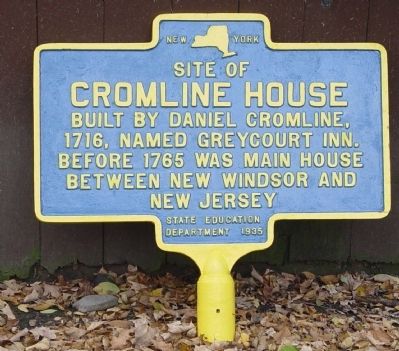 Repainted Site of Cromline House Marker. Click for full size. Repainted Site of Cromline House Marker image. Click for full size.