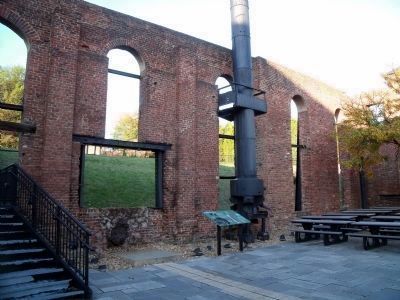 Back wall of the foundry building image. Click for full size.