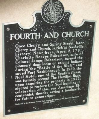 Fourth and Church Marker. Click for full size. Fourth and Church Marker image. Click for full size.