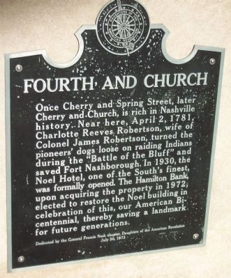 Fourth and Church Marker image. Click for full size.