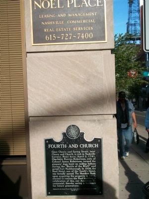 Fourth and Church Marker. Click for full size. Fourth and Church Marker image. Click for full size.