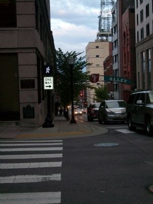 Fourth and Church Marker. Click for full size. Fourth and Church Marker image. Click for full size.