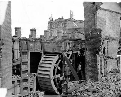 Ruins of State Arsenal (overshot waterwheel) image. Click for full size.
