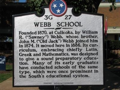 The Webb School Marker image. Click for full size.