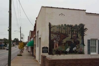 Wagon Travel Marker and Mural. Click for full size. Wagon Travel Marker and Mural image. Click for full size.