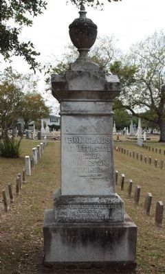 Defense of Charleston Harbor Marker, north face, - Ironclads image. Click for full size.