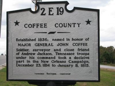 Coffee County Marker. Click for full size. Coffee County Marker image. Click for full size.