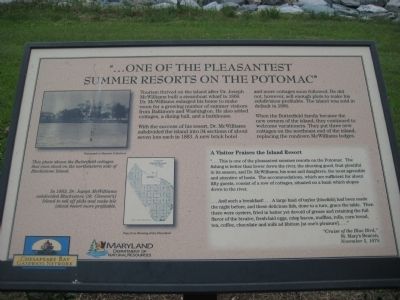 "...one of the pleasantest summer resorts on the Potomac" Marker image. Click for full size.