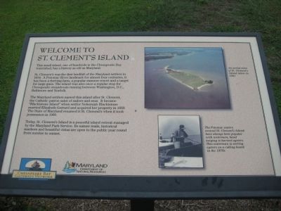 Welcome to St. Clement's Island Marker image. Click for full size.