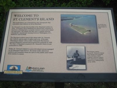 Welcome to St. Clement's Island Marker image. Click for full size.