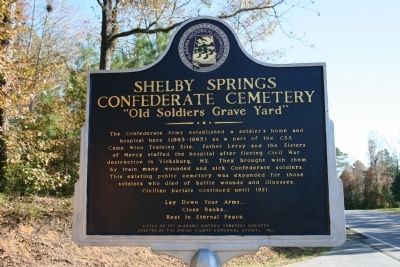 Shelby Springs Confederate Cemetery Marker image. Click for full size.