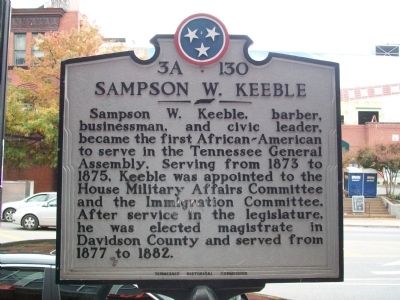 Sampson W. Keeble Marker image. Click for full size.