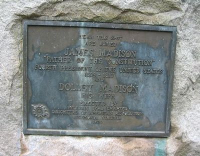 James Madison and Dolley Madison Marker image. Click for full size.