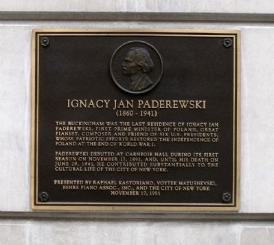 Ignacy Jan Paderewski Marker image. Click for full size.
