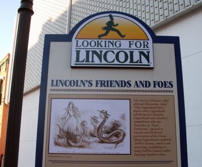 Top Section - - Lincoln's Friends and Foes Marker image. Click for full size.
