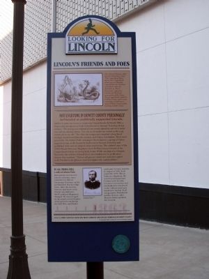 Full View - - Lincoln's Friends and Foes Marker image. Click for full size.