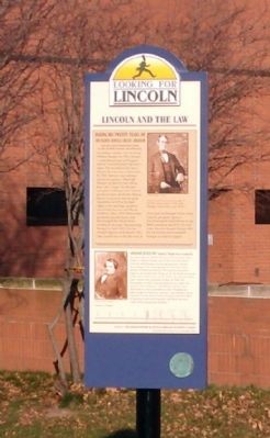 Full View - - Lincoln and The Law Marker. Click for full size. Full View - - Lincoln and The Law Marker image. Click for full size.