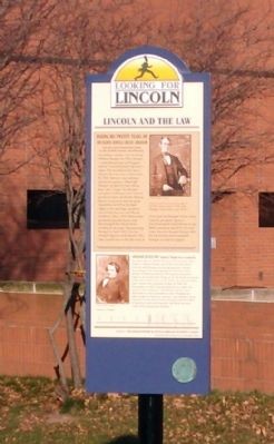 Full View - - Lincoln and The Law Marker image. Click for full size.