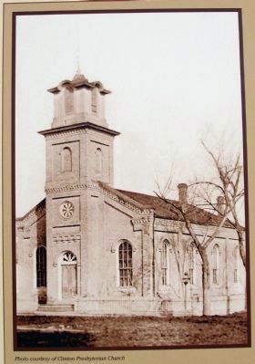 Close-up Photo - - 1859 Clinton Presbyterian Church Building image. Click for full size.