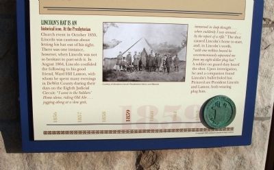 Bottom Section - - Lincoln's Hat Marker. Click for full size. Bottom Section - - Lincoln's Hat Marker image. Click for full size.