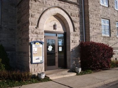 Presbyterian Church - Johnson Street Entry -&- Marker image. Click for full size.