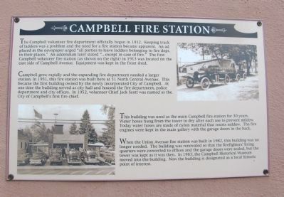 Campbell Fire Station Marker. Click for full size. Campbell Fire Station Marker image. Click for full size.