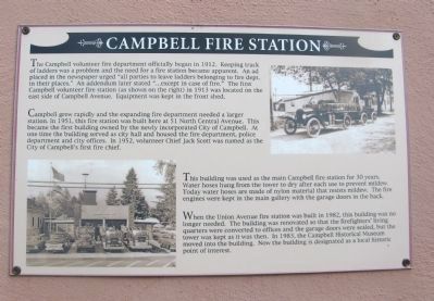 Campbell Fire Station Marker image. Click for full size.