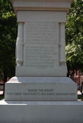 Abbeville County Confederate Monument - North image. Click for full size.
