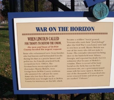 Left Section - - War on the Horizon Marker image. Click for full size.