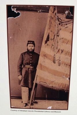 Close-up Photo - - ' Martin Mohrle ' Color Bearer Corporal, 20th Illinois image. Click for full size.
