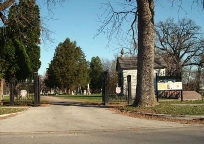 Entrance - Woodlawn Cemetery & Marker image. Click for full size.