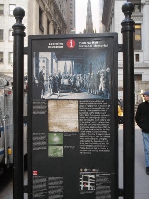 Federal Hall National Memorial Marker - former version image. Click for full size.