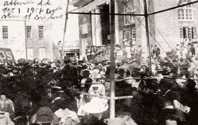 Cornerstone of 6th (Current) Courthouse Being Laid. Click for full size. Cornerstone of 6th (Current) Courthouse Being Laid image. Click for full size.