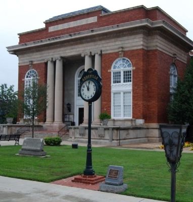Abbeville Town Clock -<br>Inscription Reads. Click for full size. Abbeville Town Clock -<br>Inscription Reads image. Click for full size.
