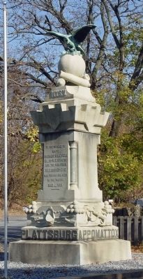 Blooming Grove War Monument Marker, west & south faces image. Click for full size.