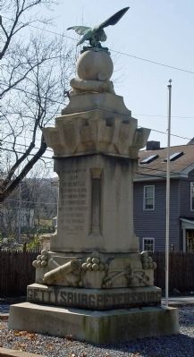 Blooming Grove War Monument Marker, east & north faces image. Click for full size.