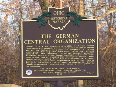 German Central Organization Marker image. Click for full size.