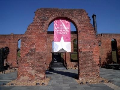Remains of the front wall of the foundry image. Click for full size.
