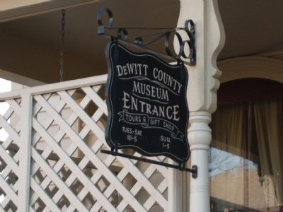 Sign - - ' DeWitt County Museum ' -&- (a.k.a.) ' The C. H. Moore Homestead ' image. Click for full size.