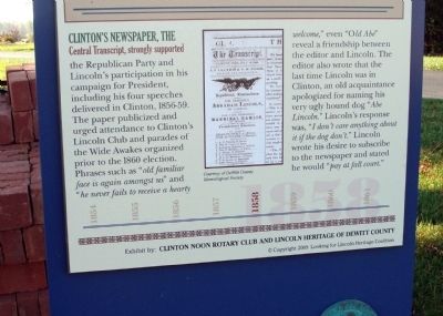 Bottom Section - - On The Campaign Trail Marker. Click for full size. Bottom Section - - On The Campaign Trail Marker image. Click for full size.
