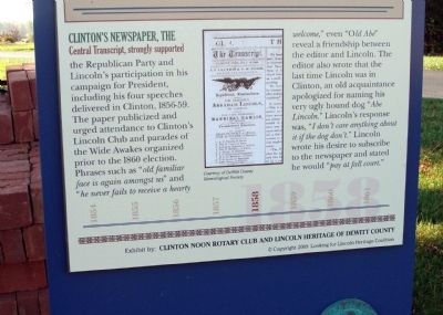 Bottom Section - - On The Campaign Trail Marker image. Click for full size.