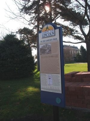 Looking South - - On The Campaign Trail Marker. Click for full size. Looking South - - On The Campaign Trail Marker image. Click for full size.
