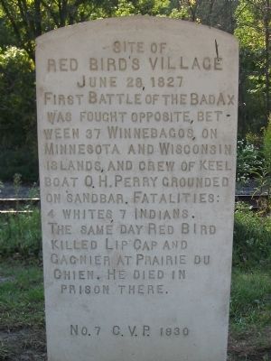 Site of Red Bird's Village Marker. Click for full size. Site of Red Bird's Village Marker image. Click for full size.