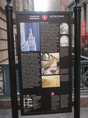 48 Wall Street Marker image. Click for full size.